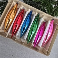 guld-rod-blaa-gron-pink-rosa-draabeformede-glas-julekugler-gammelt-juletræspynt-original-aeske